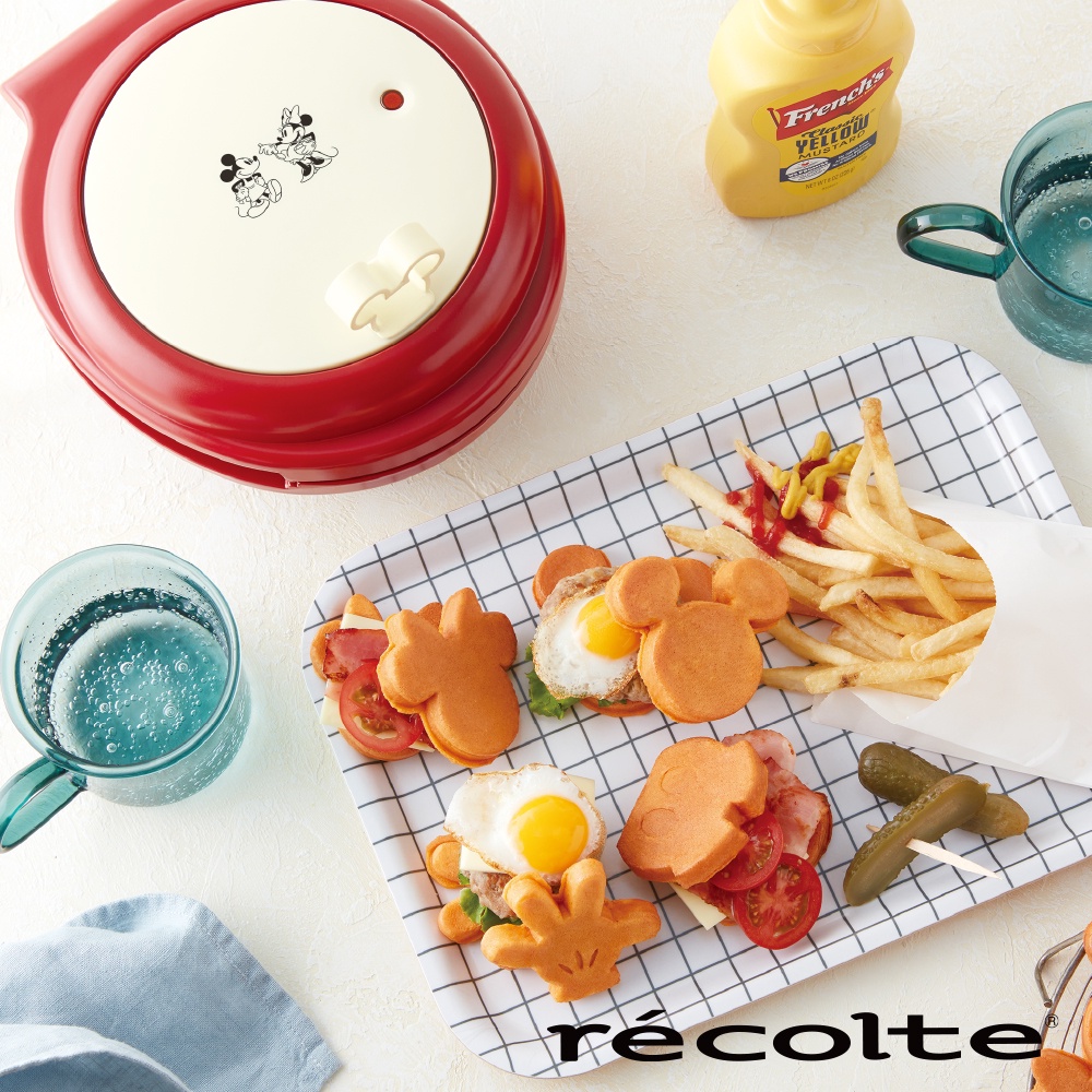 recolte Smile baker微笑鬆餅機 迪士尼米奇鬆餅機 迪士尼正版授權 熱壓機 點心機 主機一年保固 早餐機