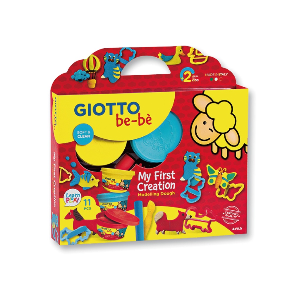 【GIOTTO BEBE】寶寶黏土派對 幼兒黏土 安全黏土 造型壓模｜童趣生活館總代理 台灣現貨