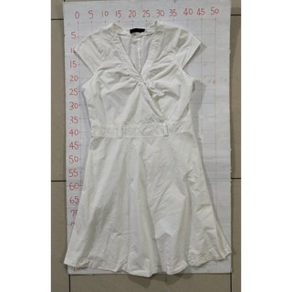 【二手衣櫃】專櫃品牌 2nd SKIN 白色無袖連身裙洋裝 歐美洋裝質感佳 氣質純色圓領無袖修身顯瘦連身裙洋裝白色 67