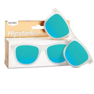 美國Hipsterkid 抗UV偏光奢華嬰幼兒童太陽眼鏡(附固定繩) - 冰霜
