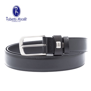 【Roberto Mocali】(RM-8202BKF)扣洞式皮帶-黑色