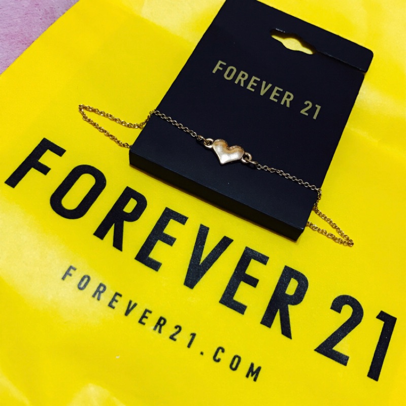 全新FOREVER21金色手鍊 送ANNA SUI化妝包