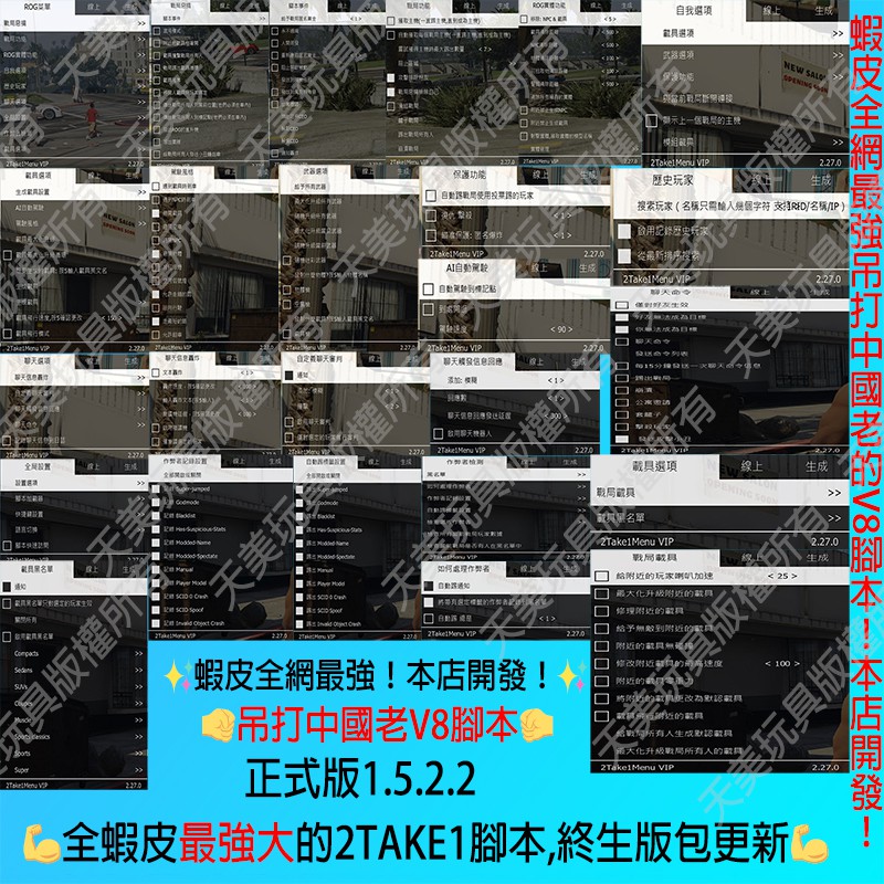 天美電玩 Gta5 Gtav輔助 外掛 碧血狂殺2 Rdr2 外掛世界無敵 2take1 幻影 札克 救贖 蝦皮購物