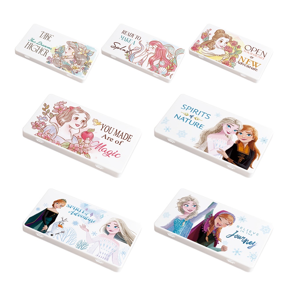 Disney 迪士尼 公主冰雪系列 口罩收納盒 文具盒【網狐家居】茉莉/愛麗兒/貝兒/艾莎