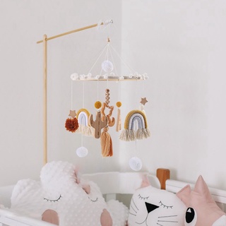 嬰兒搖鈴嬰兒床玩具床鈴音樂 0-12 個月雲棉旋轉木馬, 用於嬰兒床投影