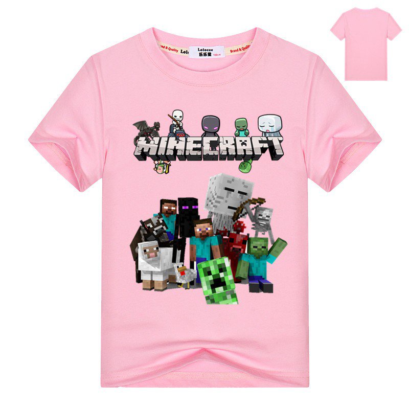 免運 現貨我的世界末影人短袖t恤minecraft遊戲周邊中大童兒童上衣多色學生潮流個性衣服純棉童裝 蝦皮購物