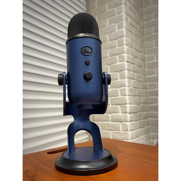 二手Blue Yeti USB麥克風(午夜藍)-附防噴罩、收納盒