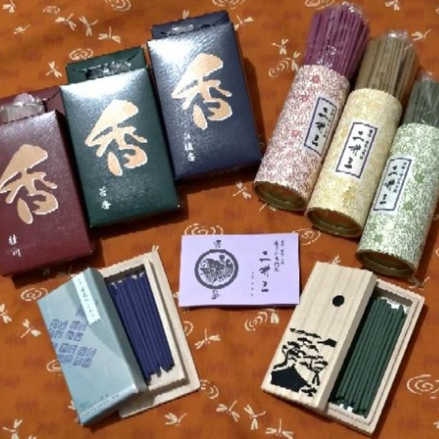 京都香彩堂 八彩試香組日本線香紅葉香あかね茜 いろは伊呂波 おやぎ青柳桂川 苔香 白梅香 海底之光松島香 蝦皮購物