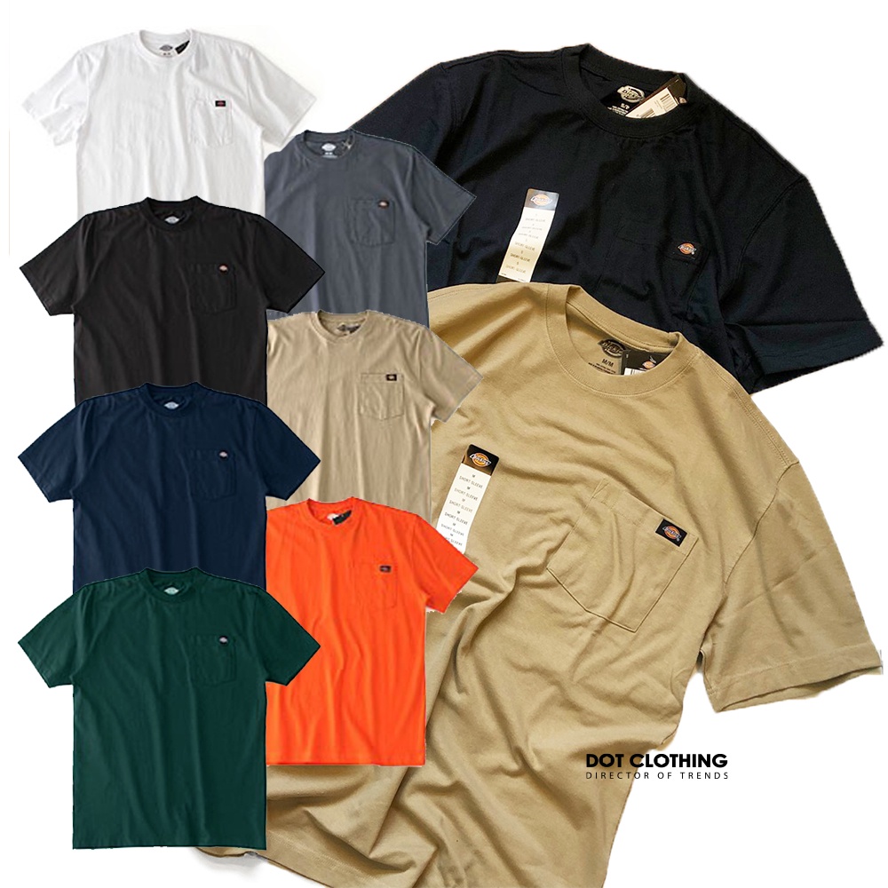 DICKIES POCKET TEE 黑 軍綠 卡其 口袋TEE 素T 小標 寬版 OVERSIZE 男 DOT聚點