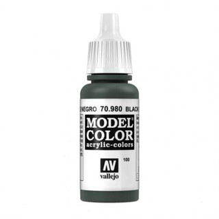 Acrylicos Vallejo 模型色彩 Model Color 100 70980 黑綠色 17ml