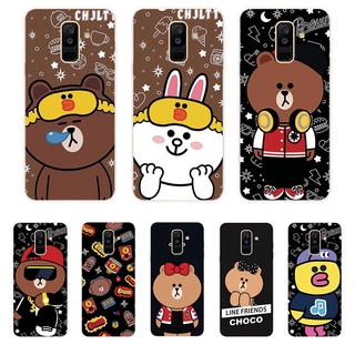 三星 Galaxy A6 A6+ Plus A7 A8 A8+ Plus A9 2018 矽膠手機殼軟殼 布朗熊第二套