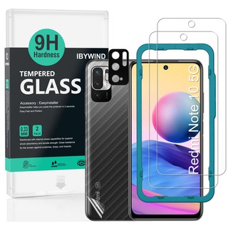 Ibywind 適用於 Redmi Note 10 5G/Poco M3 Pro 5G 螢幕保護膜(2 件裝),帶簡易安