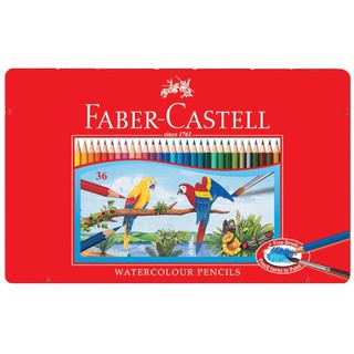 板橋酷酷姐美術 輝柏 FABER-CASTELL 115937 紅色鐵盒裝水性色鉛筆 12色 24色 36色 48色