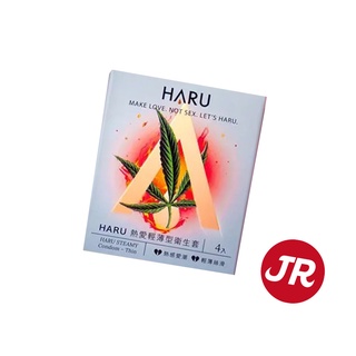 【HARU】STEAMY THIN 熱愛輕薄型衛生套(四入組) | 火熱型 大麻潤滑液 天然乳膠