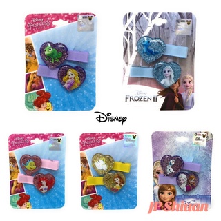 *現貨*日本 Disney 迪士尼 公主 愛心瀏海髮夾 髮飾 瀏海夾 造型髮夾組 髮夾 前髮夾 樂佩 艾莎 美人魚 倍兒