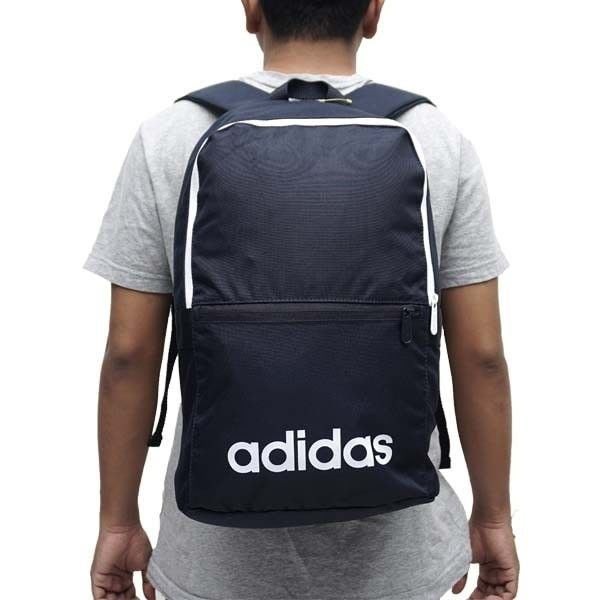 Adidas Linear Classic Daily 藍色/粉色 輕便百搭 後背包
