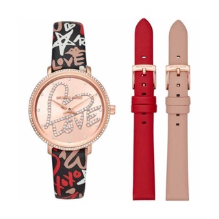 【Michael Kors】LOVE時尚派對晶鑽套錶組合-塗鴉款/MK2848/台灣總代理公司貨享兩年保固