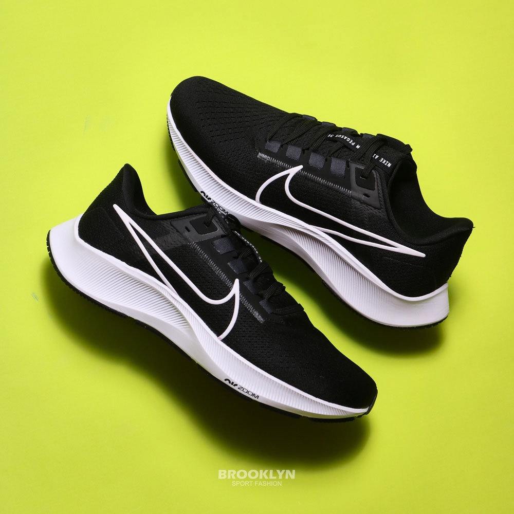 NIKE 休閒鞋 ZOOM PEGASUS 38 小飛馬 黑 白 慢跑鞋 訓練 男 (布魯克林) CW7356-002