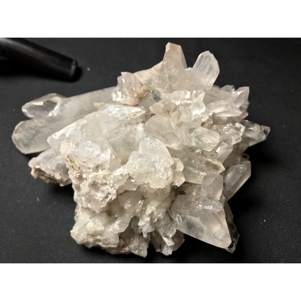 巴西 天然水晶 綠幽靈 晶簇 白水晶 原礦 No.147