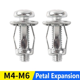千斤頂螺母/汽車金屬螺絲花瓣螺母帶螺絲用於空心牆鐵皮 15PCS M5/M6/M8