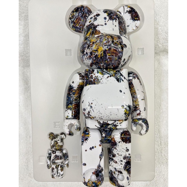 庫柏力克熊 bearbrick—美國藝術家 傑克森‧波洛克 Jackson Pollock 潑墨三代500%