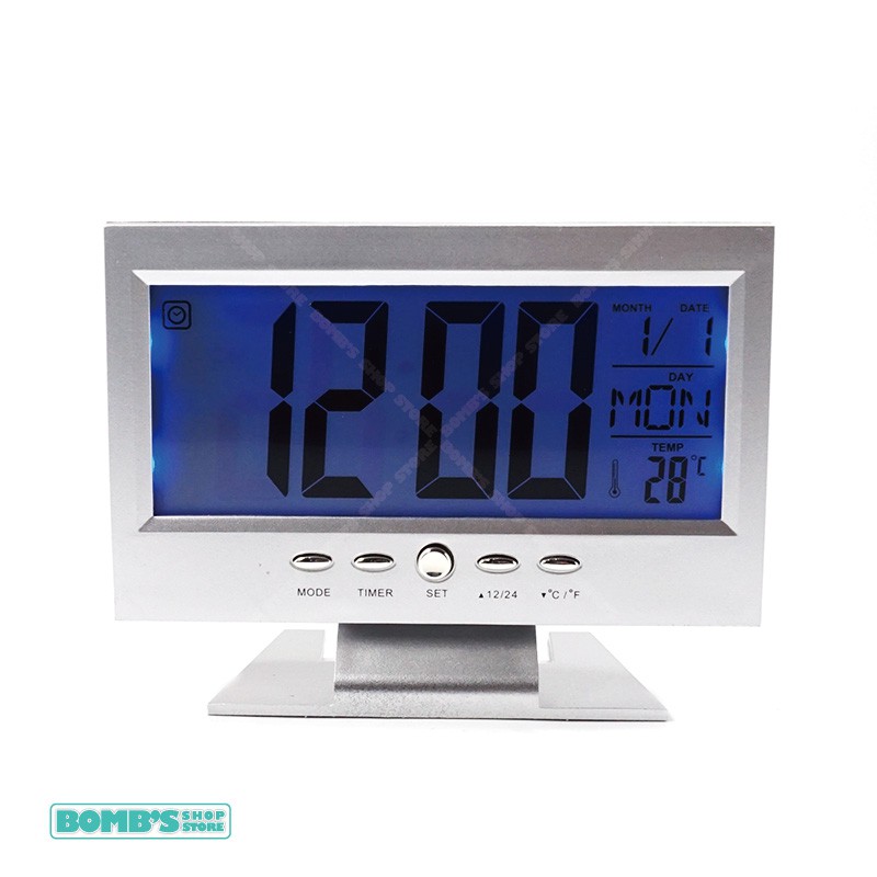 【立達】桌上型 數位電子時鐘 冷光 電子鐘 鬧鐘時鐘日曆掛曆掛鐘數字鐘鬧鈴溫度【B02】
