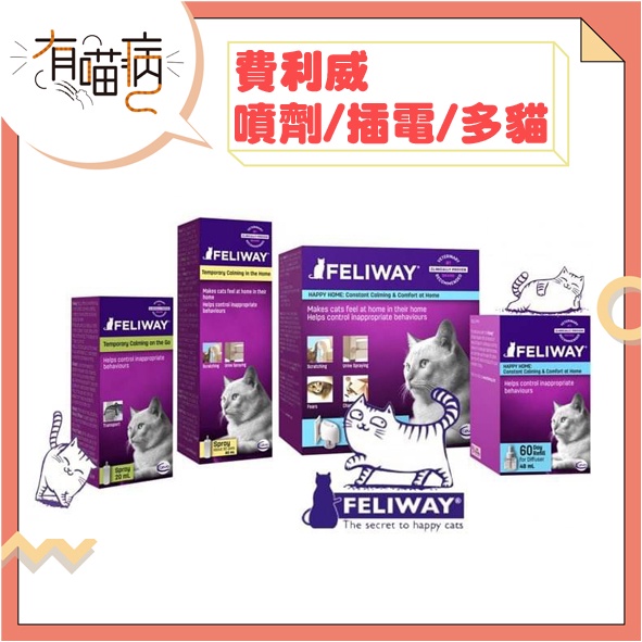 費利威 Feliway 貓咪費洛蒙 費洛蒙噴劑 補充瓶 費洛貓 噴劑 插電組 多貓