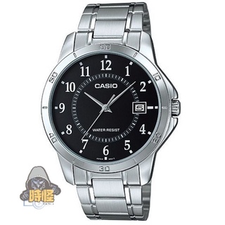 【CASIO】台灣卡西歐公司貨 經典商務型男數字指針腕錶 生活防水(MTP-V004D-1B)