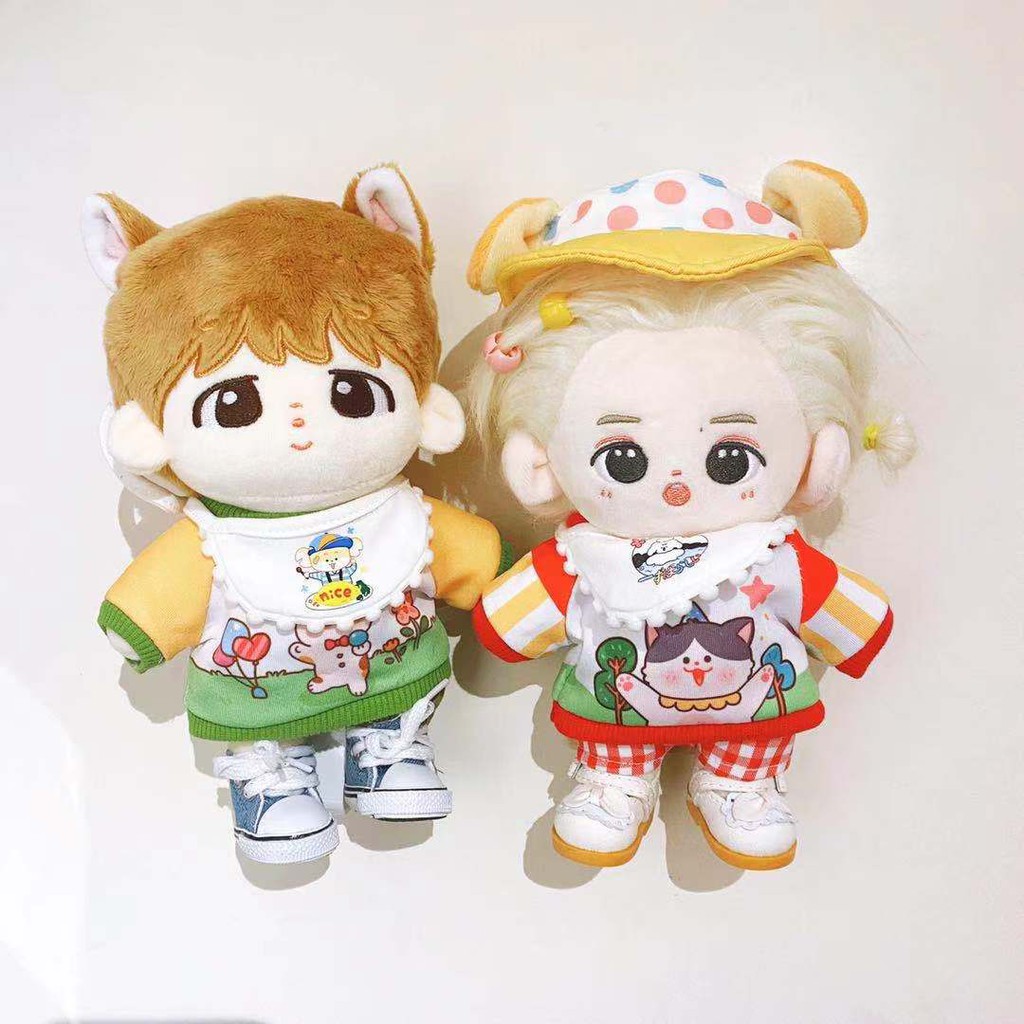 （15、20cm娃娃配件）口水圍兜兜 👑 BTS EXO TWICE 20cm娃衣 15cm娃衣 娃包 娃鞋 娃娃