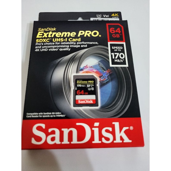 板橋區自取＄400 SanDisk Extreme Pro SDXC 64GB 200MB/s 寫90M 記憶卡 開關