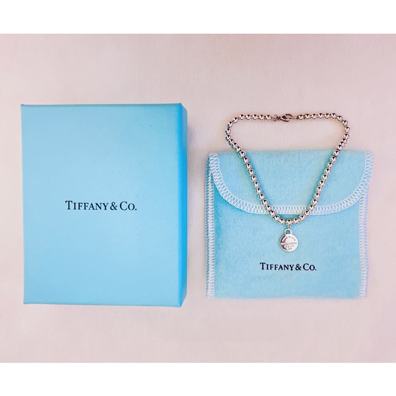 Tiffany &amp; Co 圓牌串珠手鍊