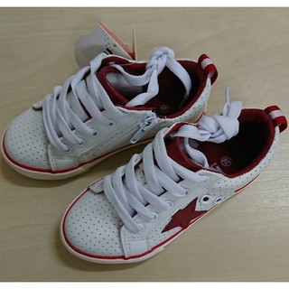 !!現貨!! HABU (哈布)童鞋-韓國設計-白底紅星帆布鞋-KK12B-RD