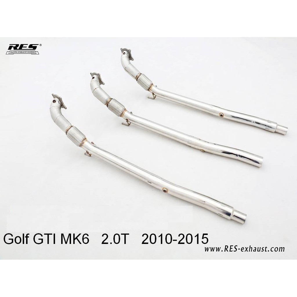 【RES排氣管】 Golf GTI MK6 2.0T 2010+ 不銹鋼/鈦合金 中尾段 電子閥門 – CS車宮