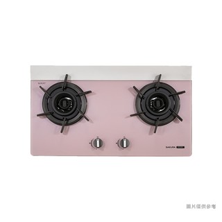 櫻花 G2922BGP LPG 二口雙炫火玻璃檯面爐瓦斯爐-胭脂粉 瓦斯桶 含全臺安裝 大型配送