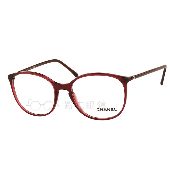 【LOOK路克眼鏡】Chanel 香奈兒 光學眼鏡 酒紅 細鏡腳 CH3282 C539