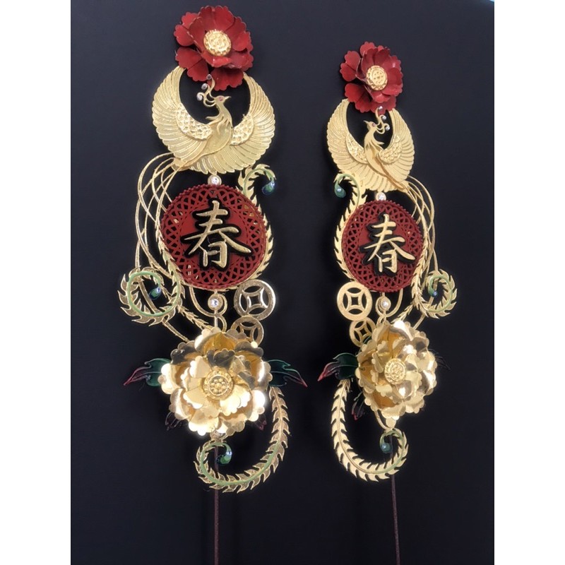 瑤華苑 設計款爐花最後一組 金箔貼金爐花 金花 春花 蝦皮購物