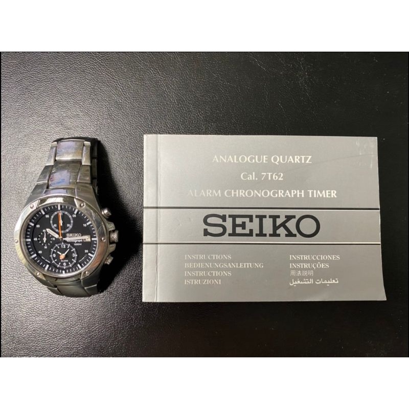 Seiko sportura chronograph 雙時區 石英錶 Analogue Quartz Cal. 7T62