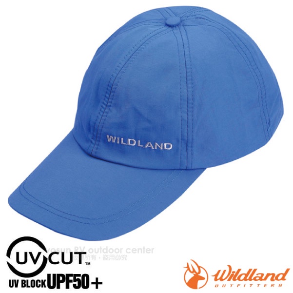 【荒野 WildLand】中性抗UV透氣棒球帽.防晒遮陽帽.鴨舌帽/UPF50 UP 抗紫外線/W1013 地中海藍