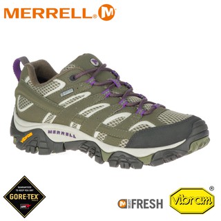 MERRELL 美國 女 Moab 2 Gore-tex 戶外多功能登山鞋《橄欖綠》/033466/水陸兩棲/悠遊山水