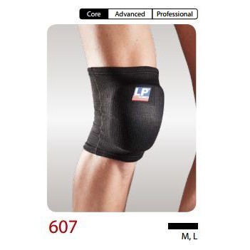LP SUPPORT 護具 護膝 LP 607 簡易型墊片膝部護套 護膝 黑色 (1對裝)【運動護具】宏海商行