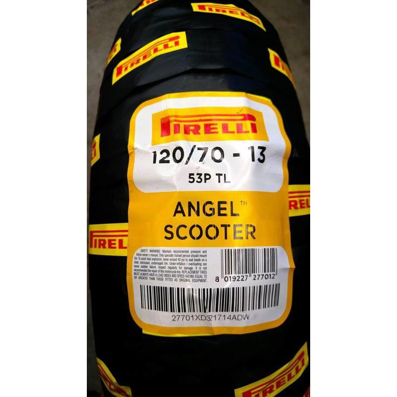 倍耐力 PIRELLI 天使胎 ANGEL SCOOTER 53P機車輪胎 120/70-13 價格 2900 馬克車業