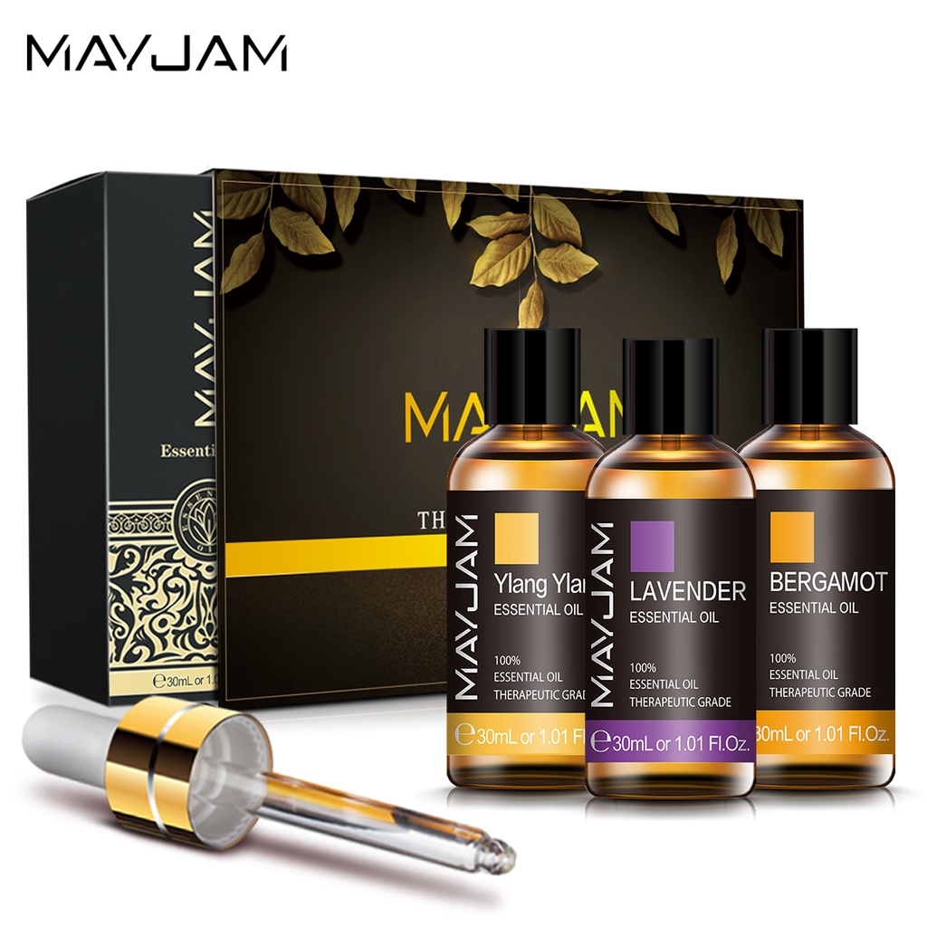 【甜夢】MAYJAM 天然精油套裝 3x30ML 薰衣草依蘭佛手柑香薰睡眠放鬆