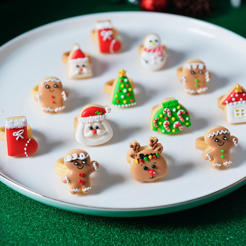 耶誕節迷你戒指餅乾模具 卡通可愛系列曲奇切模DIY烘焙工具送配方