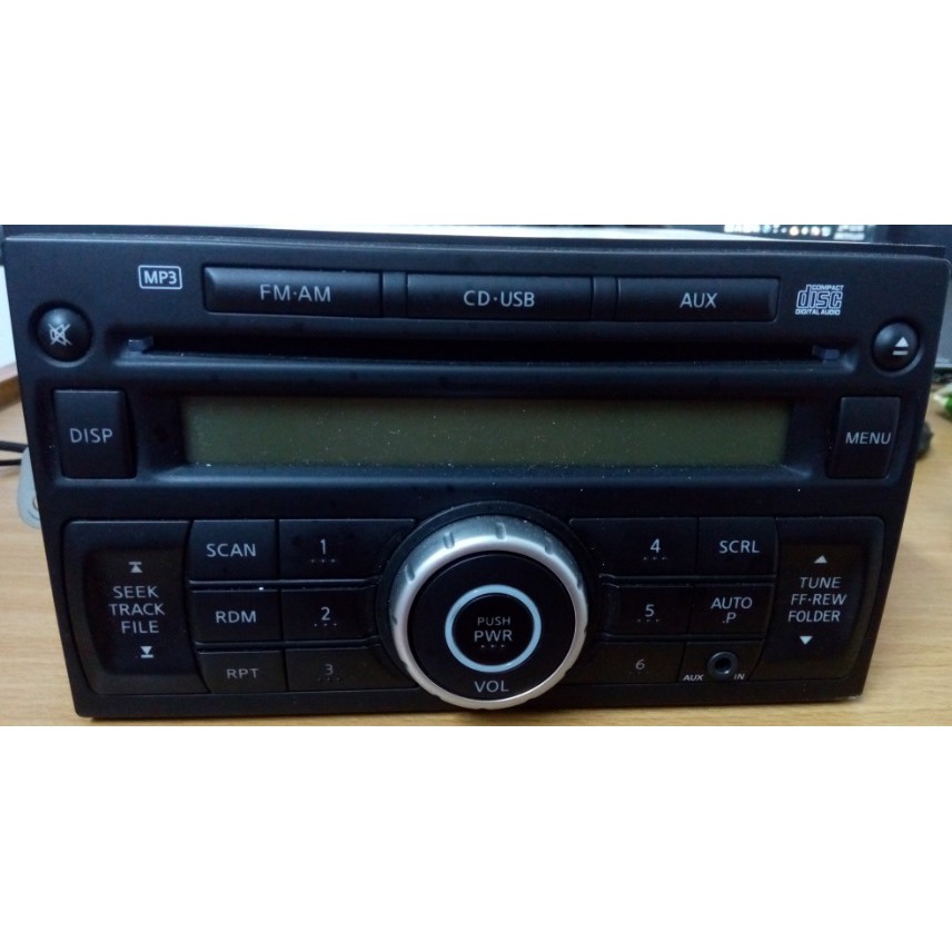 二手Nissan PU-3459N-A 汽車音響主機(USB/MP3/WMA/AUX )，含線組