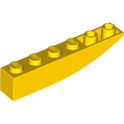 📌磚 樂高 Lego 黃色 Yellow   6x1 反向曲面磚 42023 6175158 黃