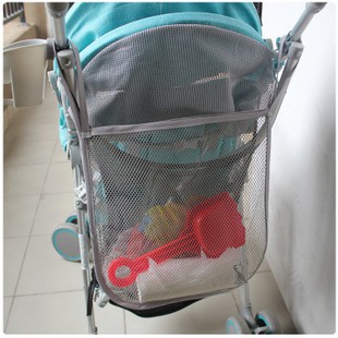 S（台灣出貨C05）嬰兒推車 外出通用掛袋 收納袋 黑網袋 置物袋