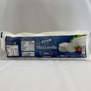 【億明食品】 義大利 Zanetti Mozzarella 冷凍莫札瑞拉乾酪 乳酪 起司 1kg｜新鮮馬自拉
