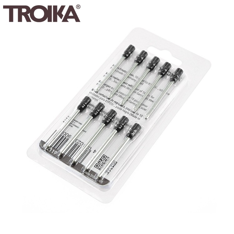 找東西德國TROIKA短版工具筆筆芯專用筆芯99Z119(10支裝)多功能原子筆PIP25替芯TROIKA筆芯原廠筆芯