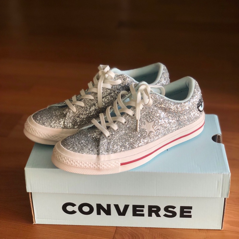 converse x chiara ferragni 限量聯名亮片眨眼鞋 one star all star