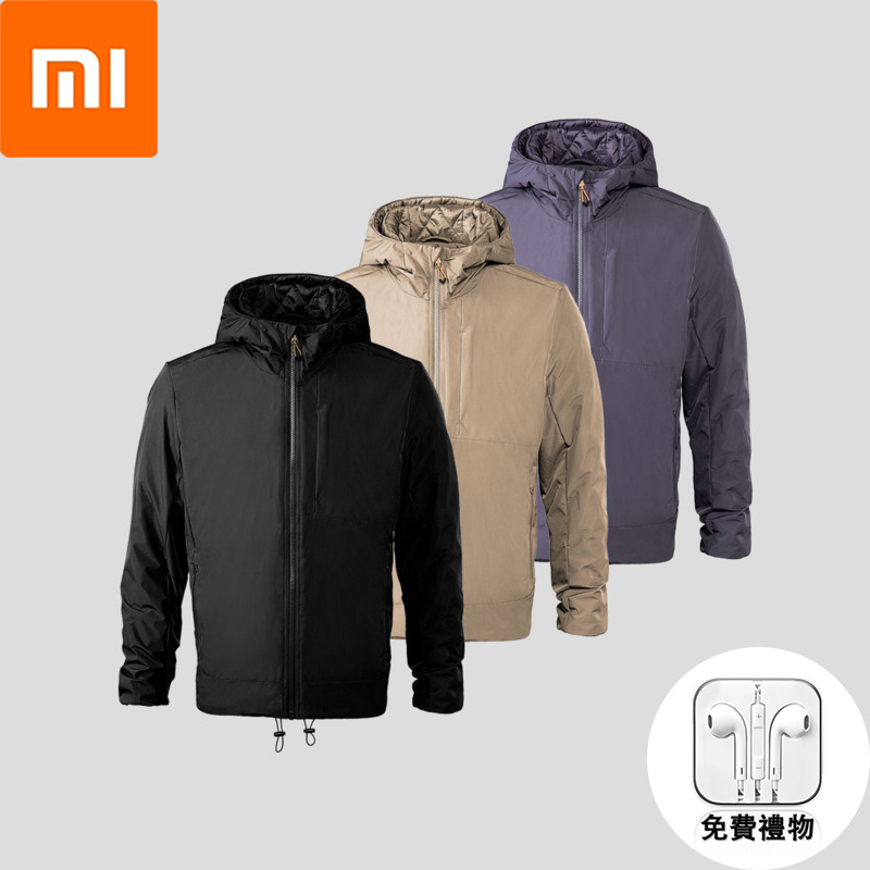 贈送精美禮品 小米有品氣凝膠防風防潑水熱能外套保暖蓄熱連帽外套 蝦皮購物
